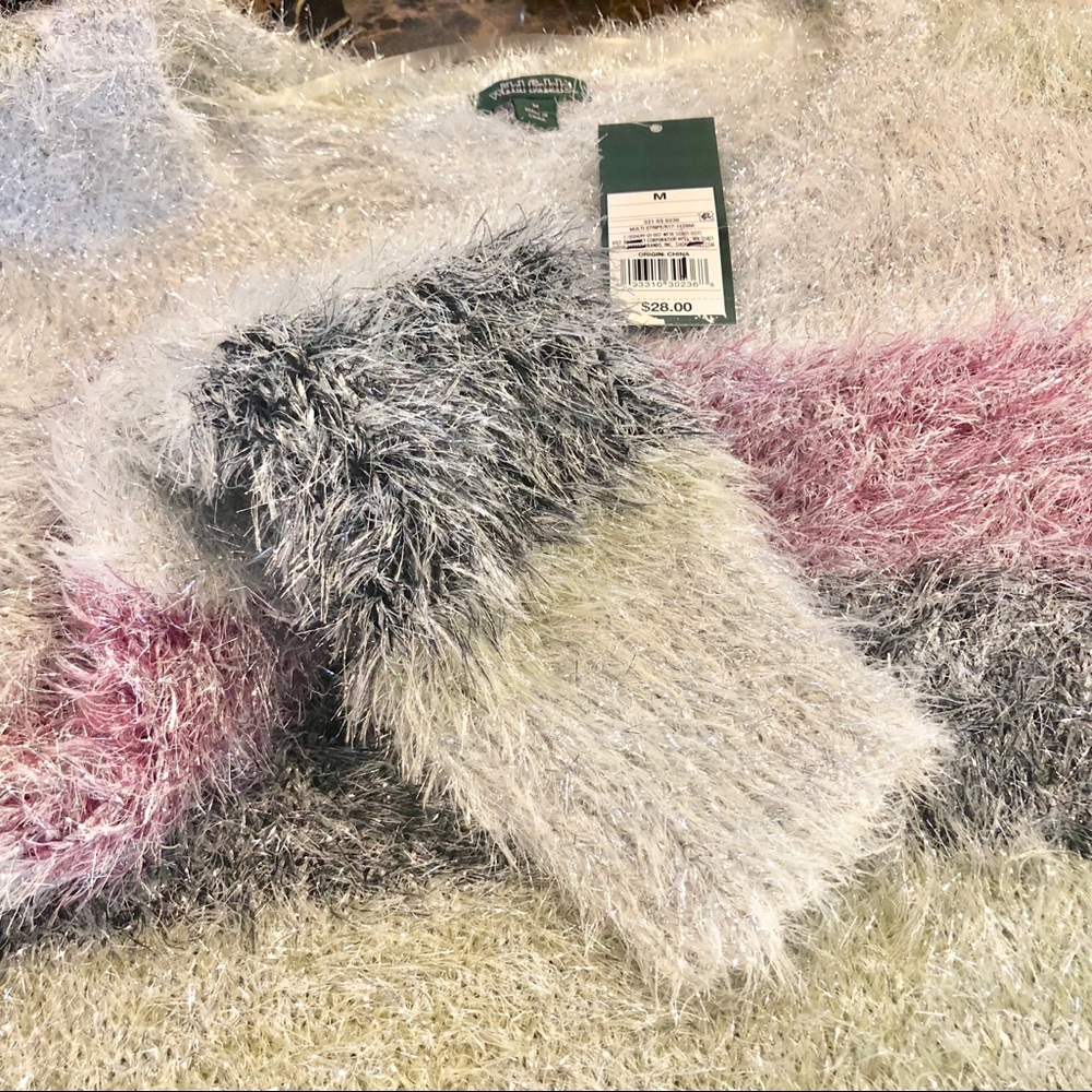 NWT-Wild Fable-Soft-Metallic Shimmer Sweater-Sz M - Picture 3 of 5